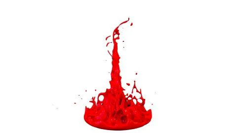 Paints dance on white background. Simulation of 3d splashes of ink on a musical イラスト素材