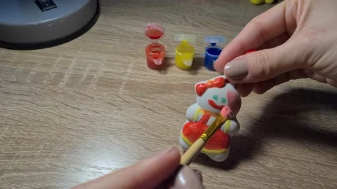 Paints decorations With Acryli Stock-Footage 154895994