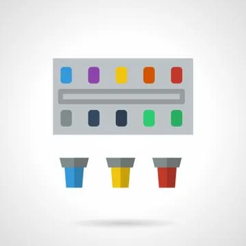 Paints flat color vector icon イラスト素材