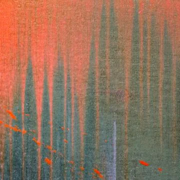 Paints leaking down on abstract painted canvas Illustrazione stock