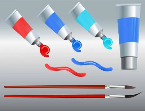 Paints painter Stock Illustration