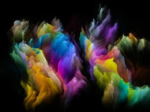 Paints in Space Stock Illustration