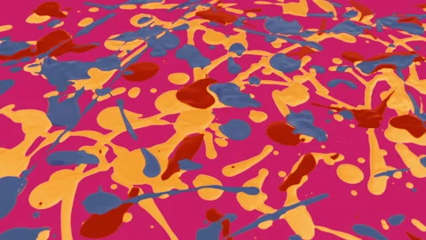 Paints Splat Making Vibrant Pattern Stock Footage 274985844