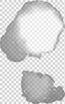 Pair of abstract shapes are floating on transparent background in flat style Ilustração Stock