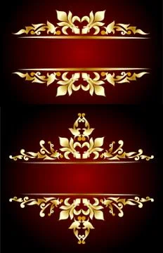Pair of abstract text frames イラスト素材