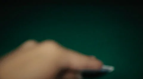 A pair of aces in a hand on the table. Pocker Stock Footage 65379997