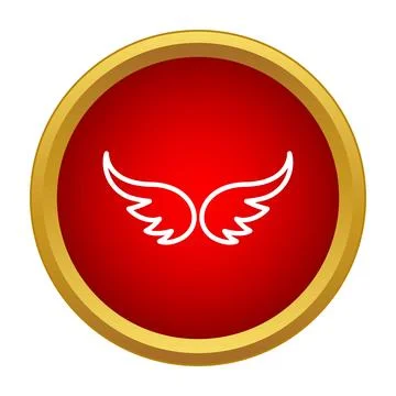 Pair of angelic wings icon symbolizing freedom and flight Ilustração Stock