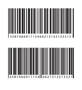 Pair of bar code labels. Vector illustration. 스톡 일러스트
