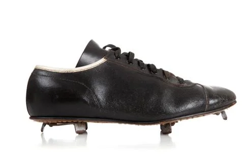 Pair of baseball cleats on white Stock Photos