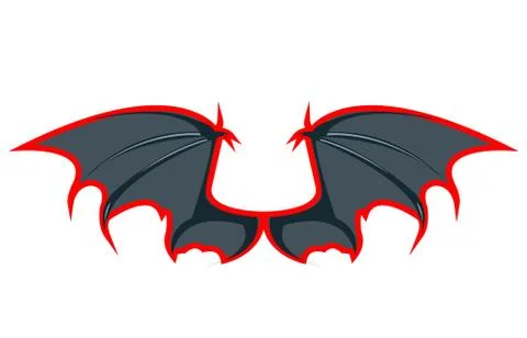 Pair of bat wings Stock Illustration