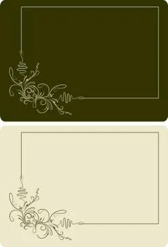 Pair of beautiful frames Ilustración de archivo