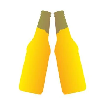 Pair of beer bottles Stock Illustration