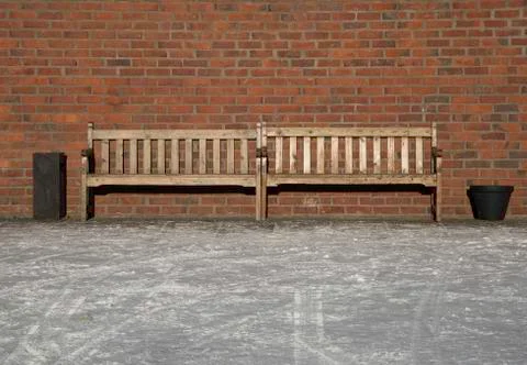Pair of Benches Stock Photos