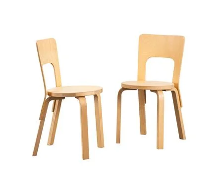Pair of birch chairs Stock Photos