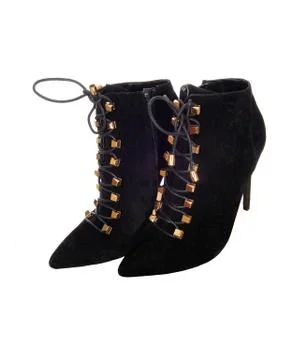 A pair of black boots. Stock Photos