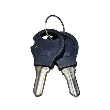 Pair of Black Plastic Headed Keys 스톡 사진