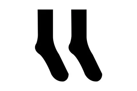 Pair of black socks Stock Illustration