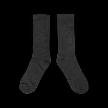 Pair of black socks isolated on clean background. Stock Photos