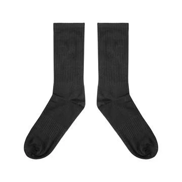 Pair of black socks isolated on clean background. Foto stock