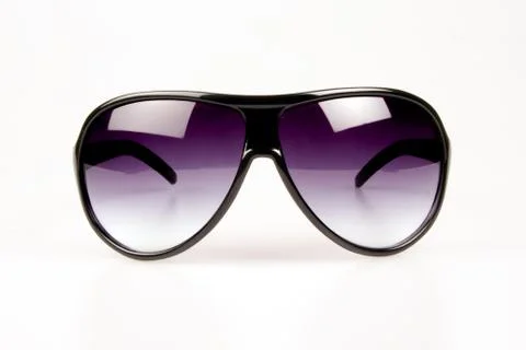 Pair of black sunglasses Stock Photos