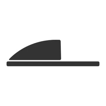 Pair of blank soft black home slippers, Clear warm domestic sandal. Vector Illustrazione stock