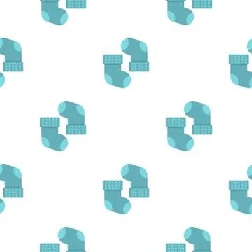 Pair of blue baby socks pattern seamless Stock Illustration