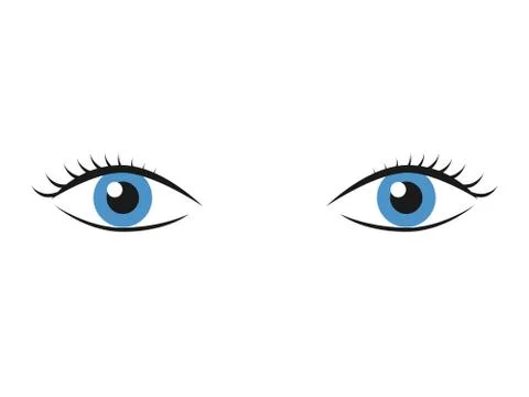 Pair of blue eyes Stock Illustration