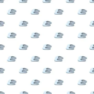 Pair of blue slippers creating a seamless pattern Ilustração Stock