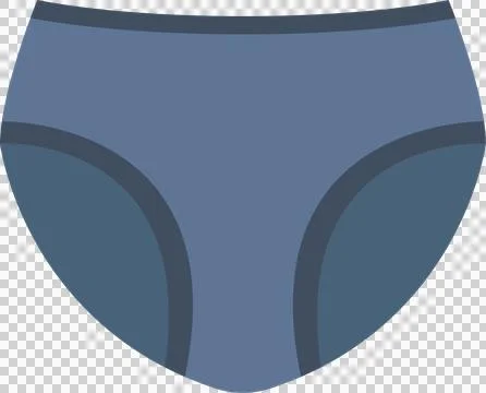 A pair of blue underwear, simplistic design, elasticated openings, comforta.. Stock Illustration