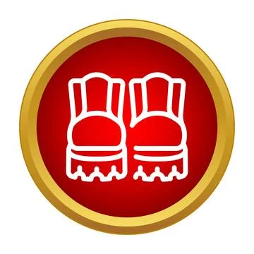 Pair of boots line art icon symbol Ilustração Stock