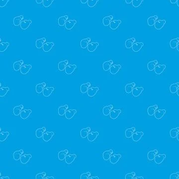 Pair of boxing gloves pattern vector seamless blue 스톡 일러스트