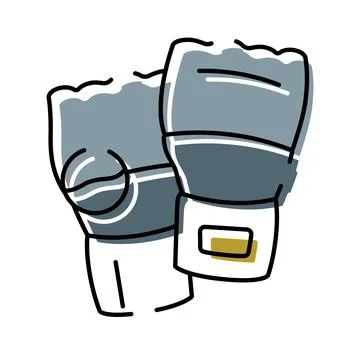 Pair of boxing gloves representing combat sport competition Stock Illustration