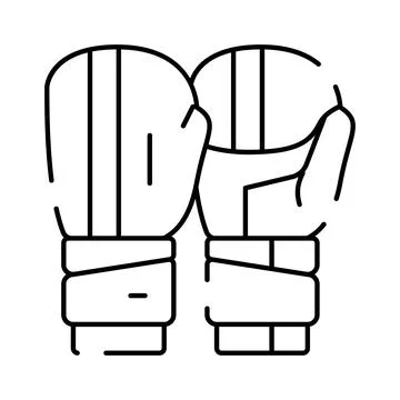 Pair of boxing gloves representing combat sports training Stock Illustration