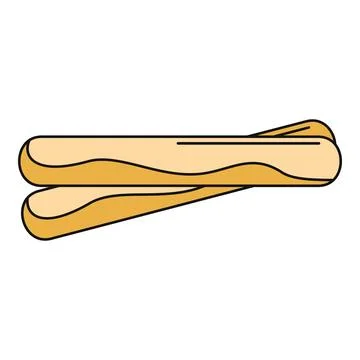 Pair of breadsticks snack flat vector illustration Stock Illustration