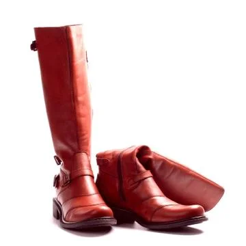 Pair of brown boots Foto stock