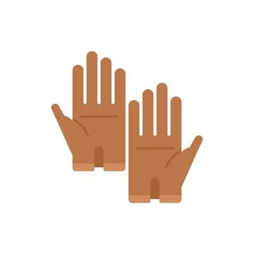 Pair of brown working safety gloves protecting hands at work Stock Illustration