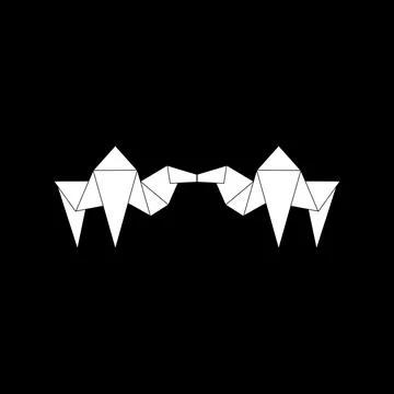 Pair Camel Shape Inspired by Origami Form Stock Illustration