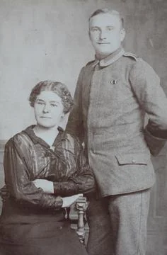 Pair Carte de visite a type of small photograph which was patented in 1854 each Ilustração Stock