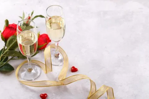 Pair of champagne glasses Stockfoto's
