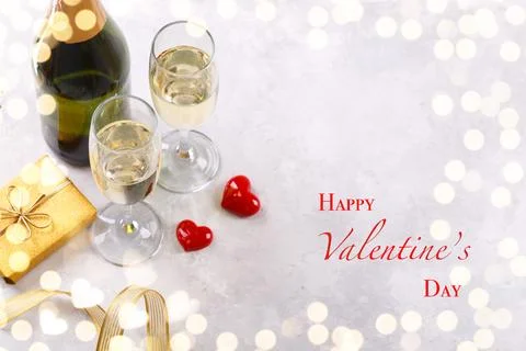 Pair of champagne glasses Stock Photos