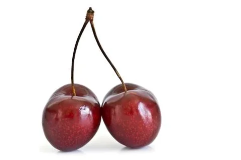 A pair of cherries. Stock Photos