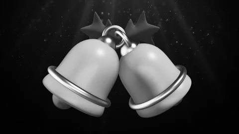 A pair of Christmas bells Loop Stock Footage 308018856