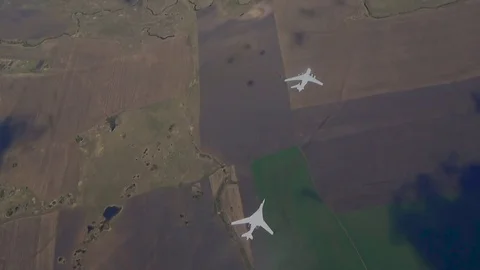 A pair of combat aircraft Stock Footage 83488643