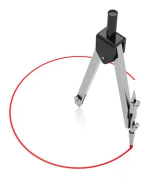 The pair of compasses Stock Illustration