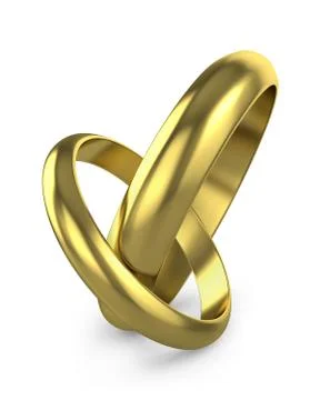 Pair of connected wedding rings Stock Illustration