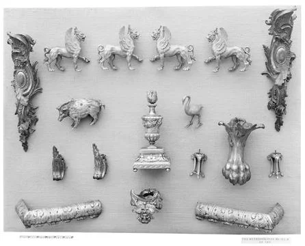 Pair of corner mounts for a commode French 174549 View more. Pair of corner.. Stock Photos
