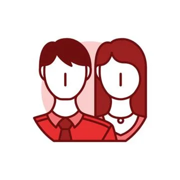 A Pair of Couple Ilustração Stock