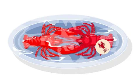 Pair of crabs under polyethylene Stock Illustration