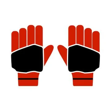 Pair Of Cricket Gloves Icon Illustrazione stock