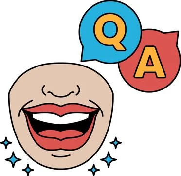 A pair of crutches with a question mark and an A above them Ilustração Stock